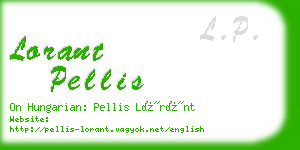 lorant pellis business card